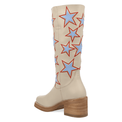 Women's Dingo American Dream Leather Boot - White - DI2490-WH15