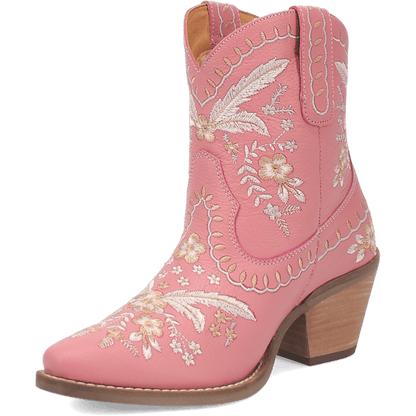 Women's Dingo #Primrose Leather Bootie - Pink - DI748-PK