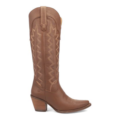 Women's Dingo High Cotton Leather Boot - Brown - DI936-BN