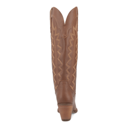 Women's Dingo High Cotton Leather Boot - Brown - DI936-BN