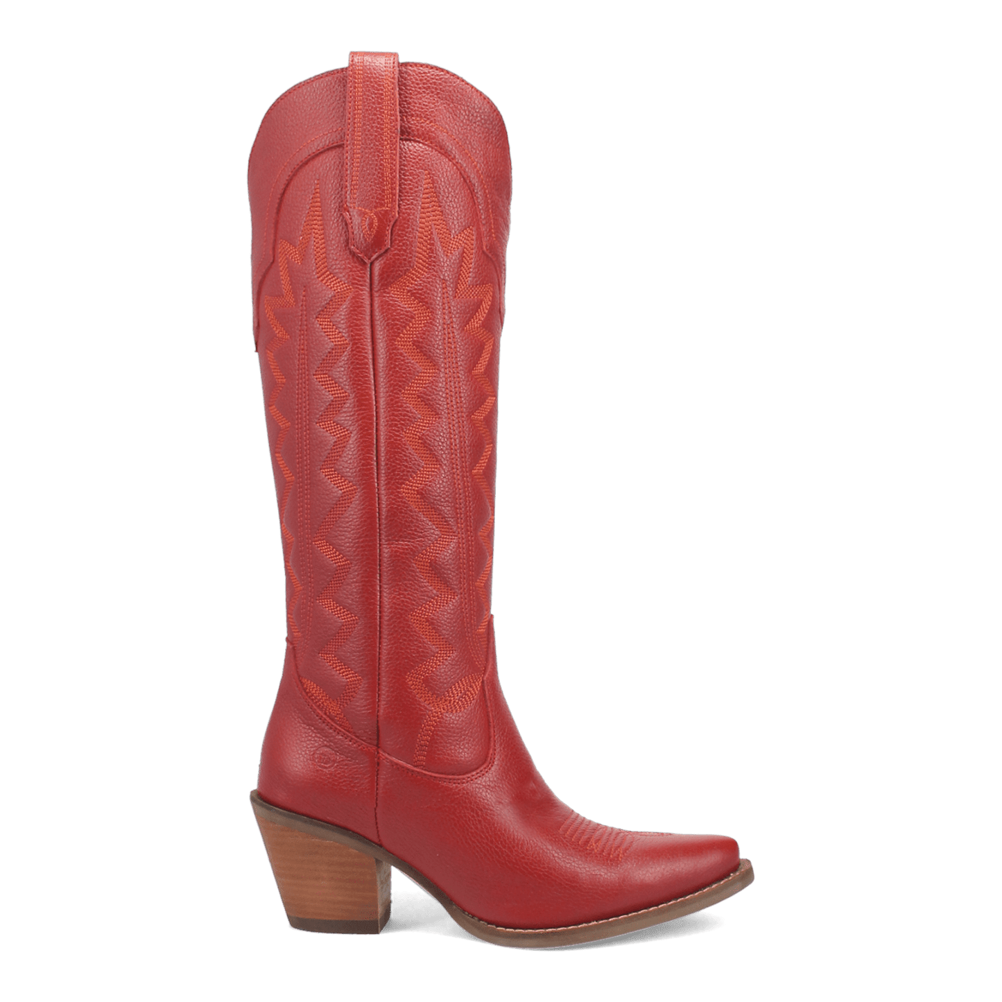 Women's Dingo High Cotton Leather Boot - Red - DI936-RD