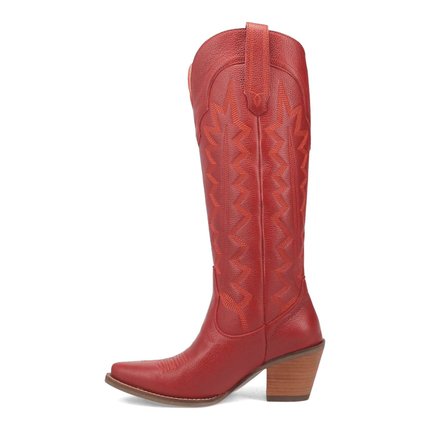 Women's Dingo High Cotton Leather Boot - Red - DI936-RD