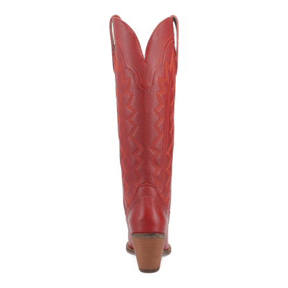 Women's Dingo High Cotton Leather Boot - Red - DI936-RD