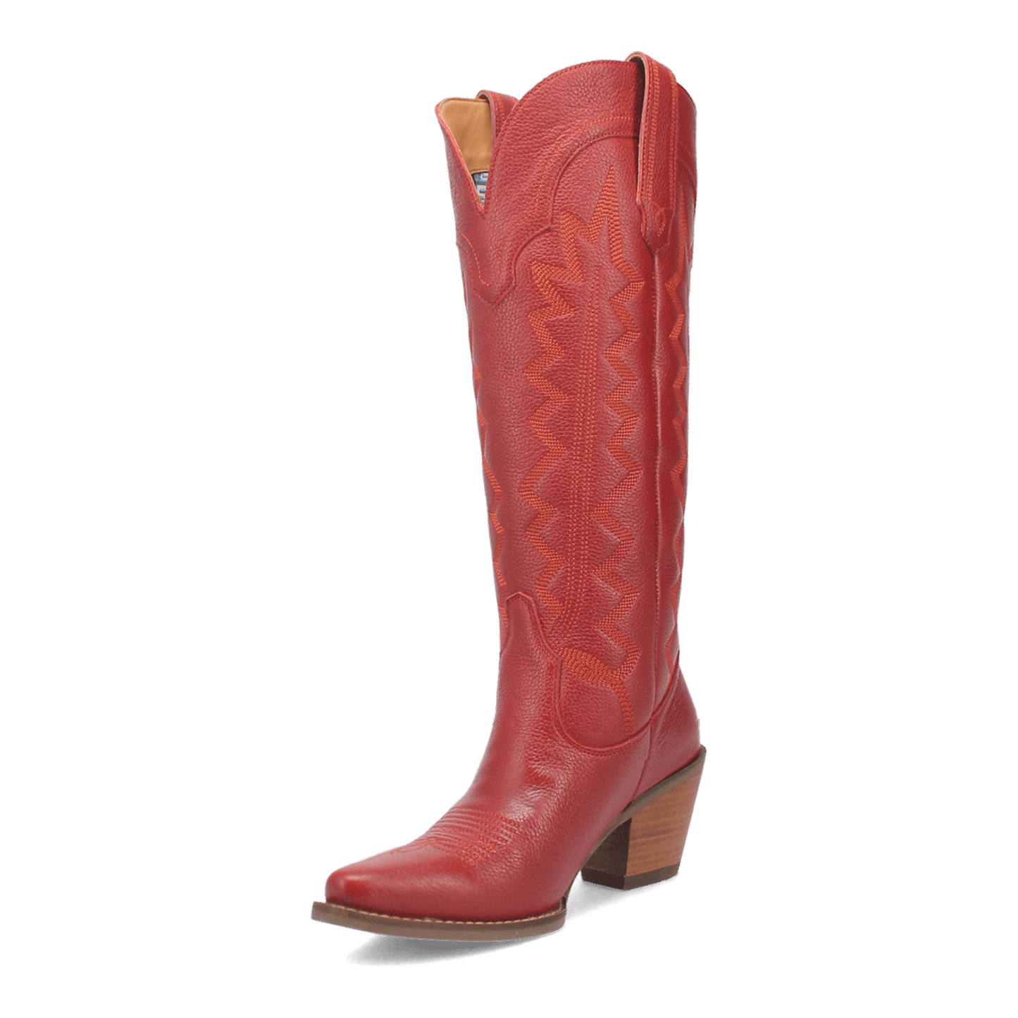 Women's Dingo High Cotton Leather Boot - Red - DI936-RD