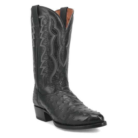 Men's Dan Post Tempe Full Quill Ostrich - Black - DP2321