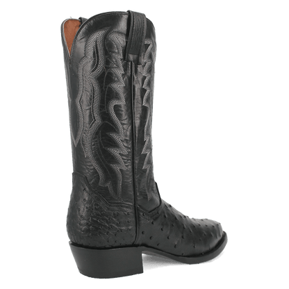 Men's Dan Post Tempe Full Quill Ostrich - Black - DP2321