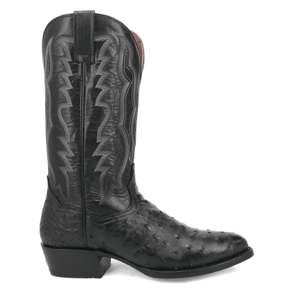 Men's Dan Post Tempe Full Quill Ostrich - Black - DP2321