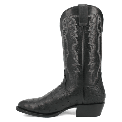 Men's Dan Post Tempe Full Quill Ostrich - Black - DP2321