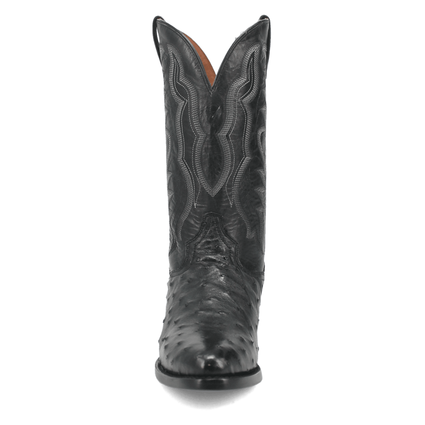 Men's Dan Post Tempe Full Quill Ostrich - Black - DP2321