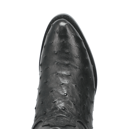 Men's Dan Post Tempe Full Quill Ostrich - Black - DP2321