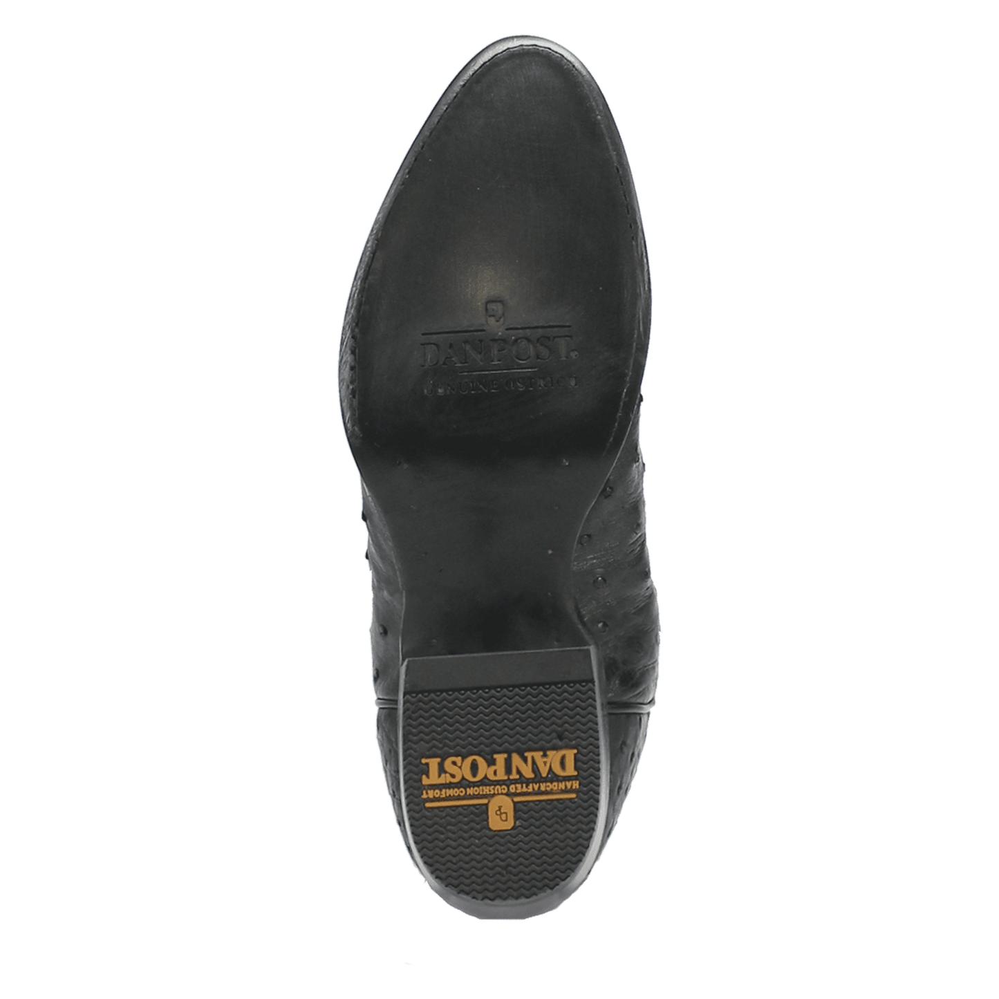 Men's Dan Post Tempe Full Quill Ostrich - Black - DP2321