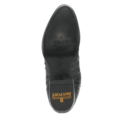 Men's Dan Post Tempe Full Quill Ostrich - Black - DP2321