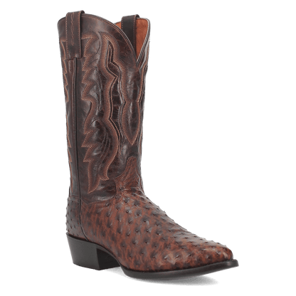 Men's Dan Post Pershing Full Quill Ostrich Boot - Brown - DP3016