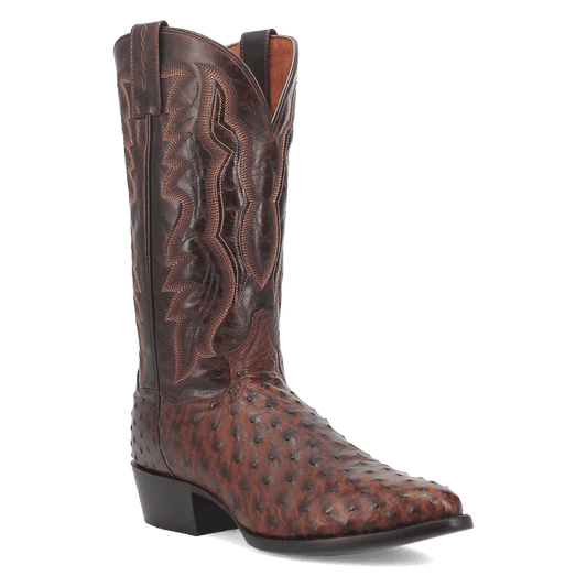 Men's Dan Post Pershing Full Quill Ostrich Boot - Brown - DP3016