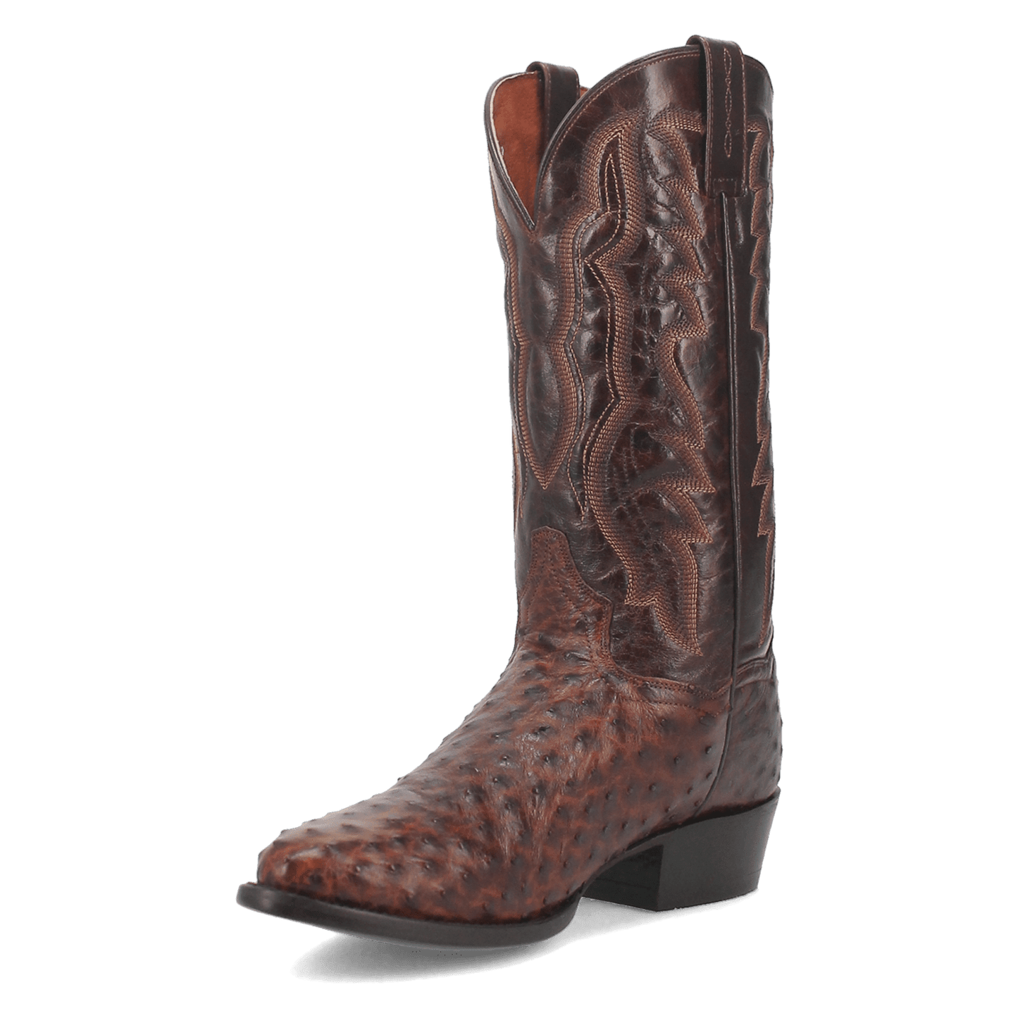 Men's Dan Post Pershing Full Quill Ostrich Boot - Brown - DP3016