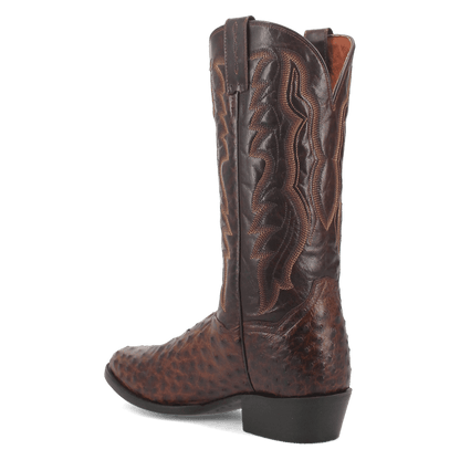 Men's Dan Post Pershing Full Quill Ostrich Boot - Brown - DP3016