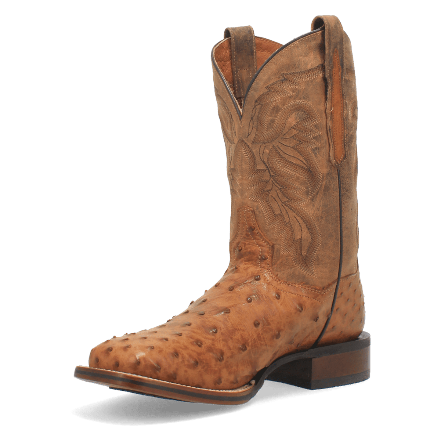Men's Dan Post Alamosa Full Quill Ostrich Boot - Brown - DP3876