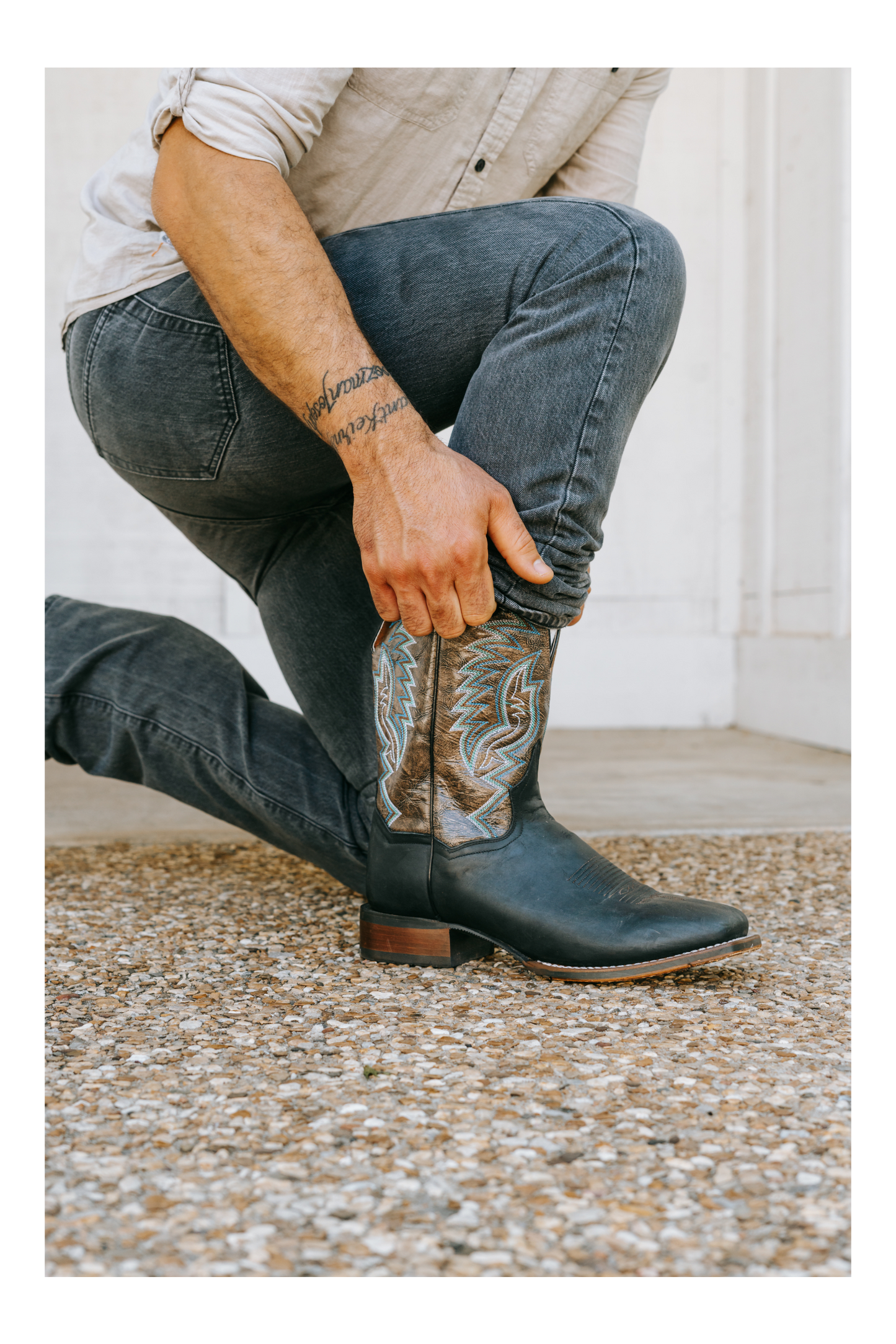 Men's Dan Post Deuce Leather Boot - Black - DP4558