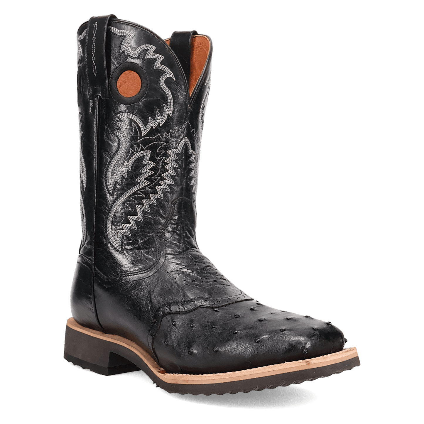 Men's Dan Post Martel Full Quill Ostrich Boot - Black - DP5210
