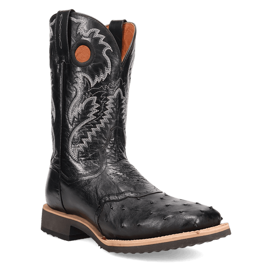 Men's Dan Post Martel Full Quill Ostrich Boot - Black - DP5210