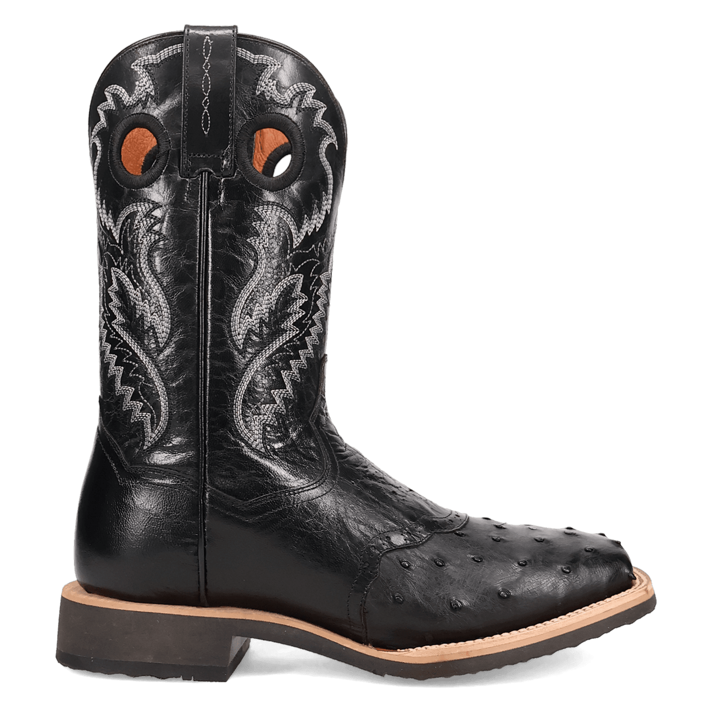 Men's Dan Post Martel Full Quill Ostrich Boot - Black - DP5210
