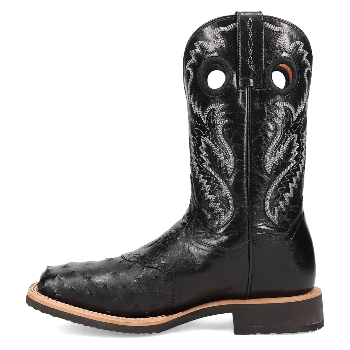 Men's Dan Post Martel Full Quill Ostrich Boot - Black - DP5210