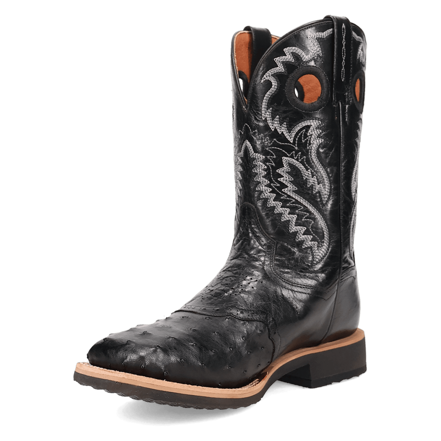Men's Dan Post Martel Full Quill Ostrich Boot - Black - DP5210