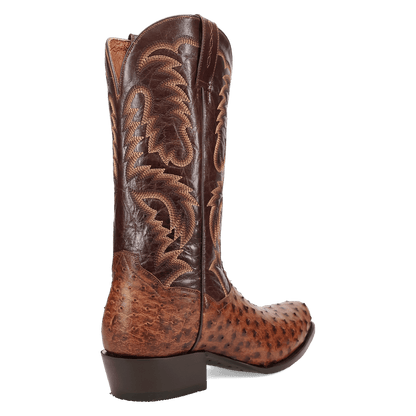 Men's Dan Post Marco Full Quill Ostrich Boot - Brown - DP7063