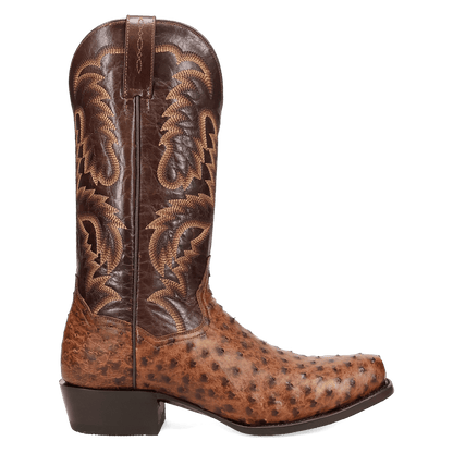 Men's Dan Post Marco Full Quill Ostrich Boot - Brown - DP7063