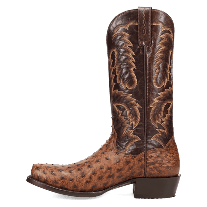 Men's Dan Post Marco Full Quill Ostrich Boot - Brown - DP7063