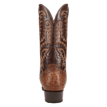 Men's Dan Post Marco Full Quill Ostrich Boot - Brown - DP7063
