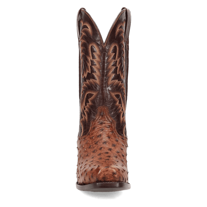 Men's Dan Post Marco Full Quill Ostrich Boot - Brown - DP7063