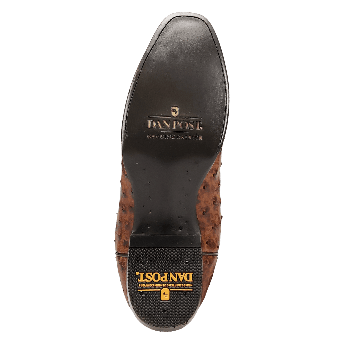 Men's Dan Post Marco Full Quill Ostrich Boot - Brown - DP7063