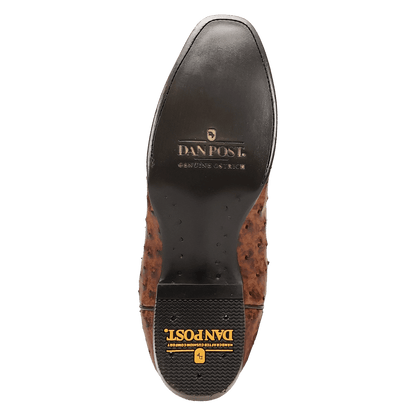 Men's Dan Post Marco Full Quill Ostrich Boot - Brown - DP7063