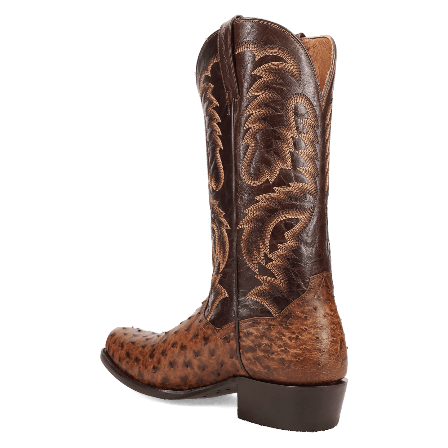 Men's Dan Post Marco Full Quill Ostrich Boot - Brown - DP7063