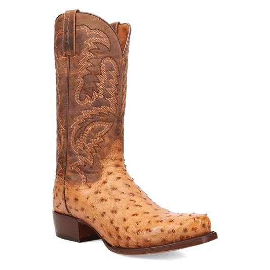 Men's Dan Post Marco Full Quill Ostrich Boot - Saddle - DP7064