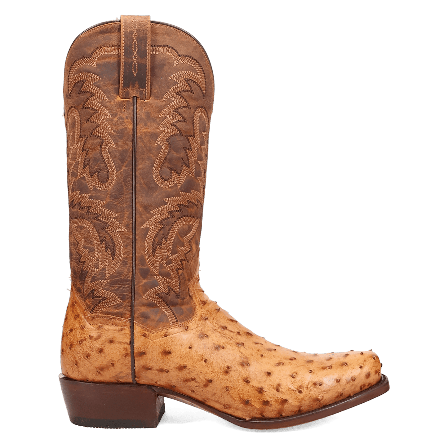Men's Dan Post Marco Full Quill Ostrich Boot - Saddle - DP7064
