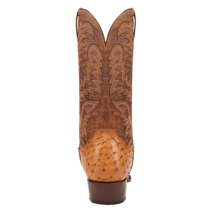Men's Dan Post Marco Full Quill Ostrich Boot - Saddle - DP7064