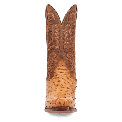 Men's Dan Post Marco Full Quill Ostrich Boot - Saddle - DP7064