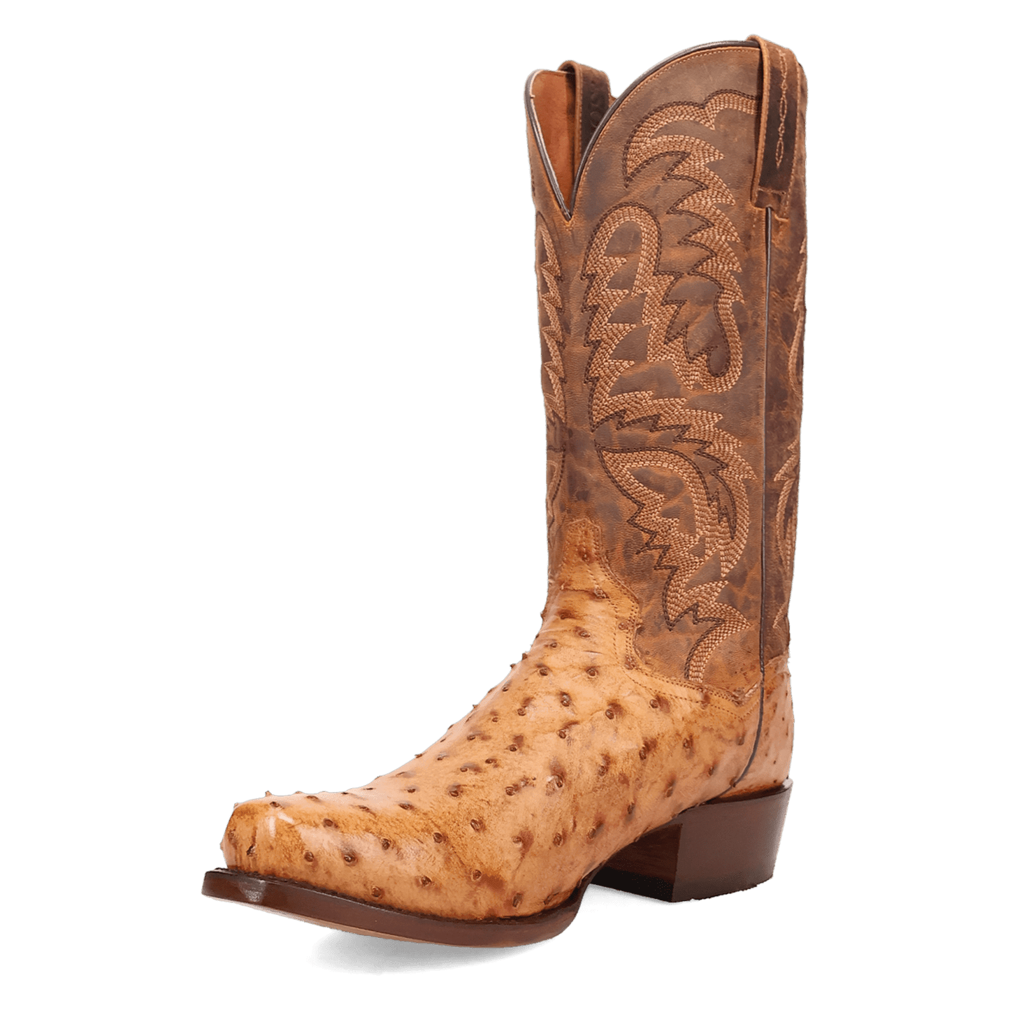 Men's Dan Post Marco Full Quill Ostrich Boot - Saddle - DP7064
