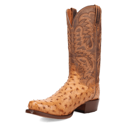 Men's Dan Post Marco Full Quill Ostrich Boot - Saddle - DP7064