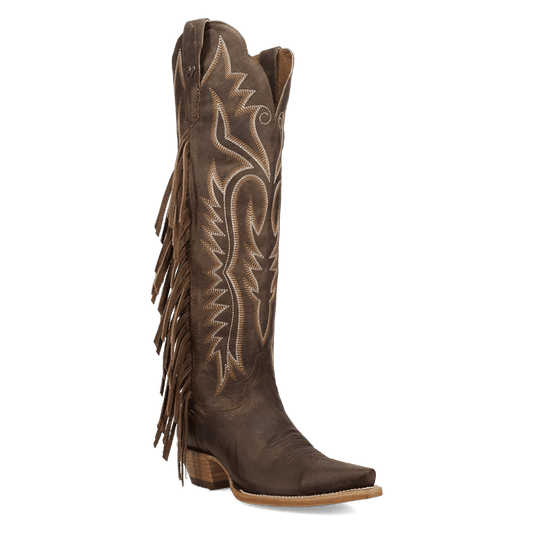 Women's Dan Post Prairie Dancer Leather Boot - Brown - DP7103