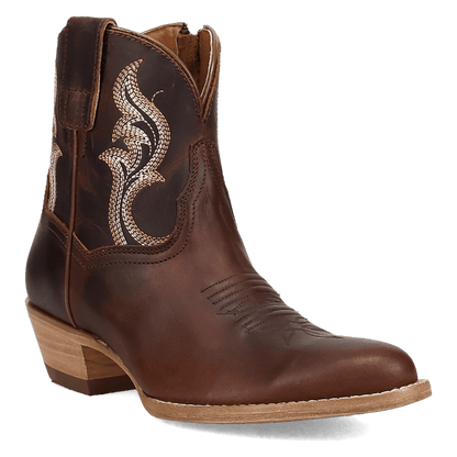 Women's Dan Post Rustic Charm Leather Bootie - Brown - DP7111