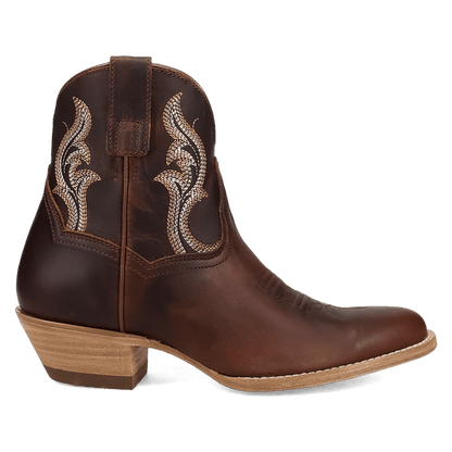 Women's Dan Post Rustic Charm Leather Bootie - Brown - DP7111
