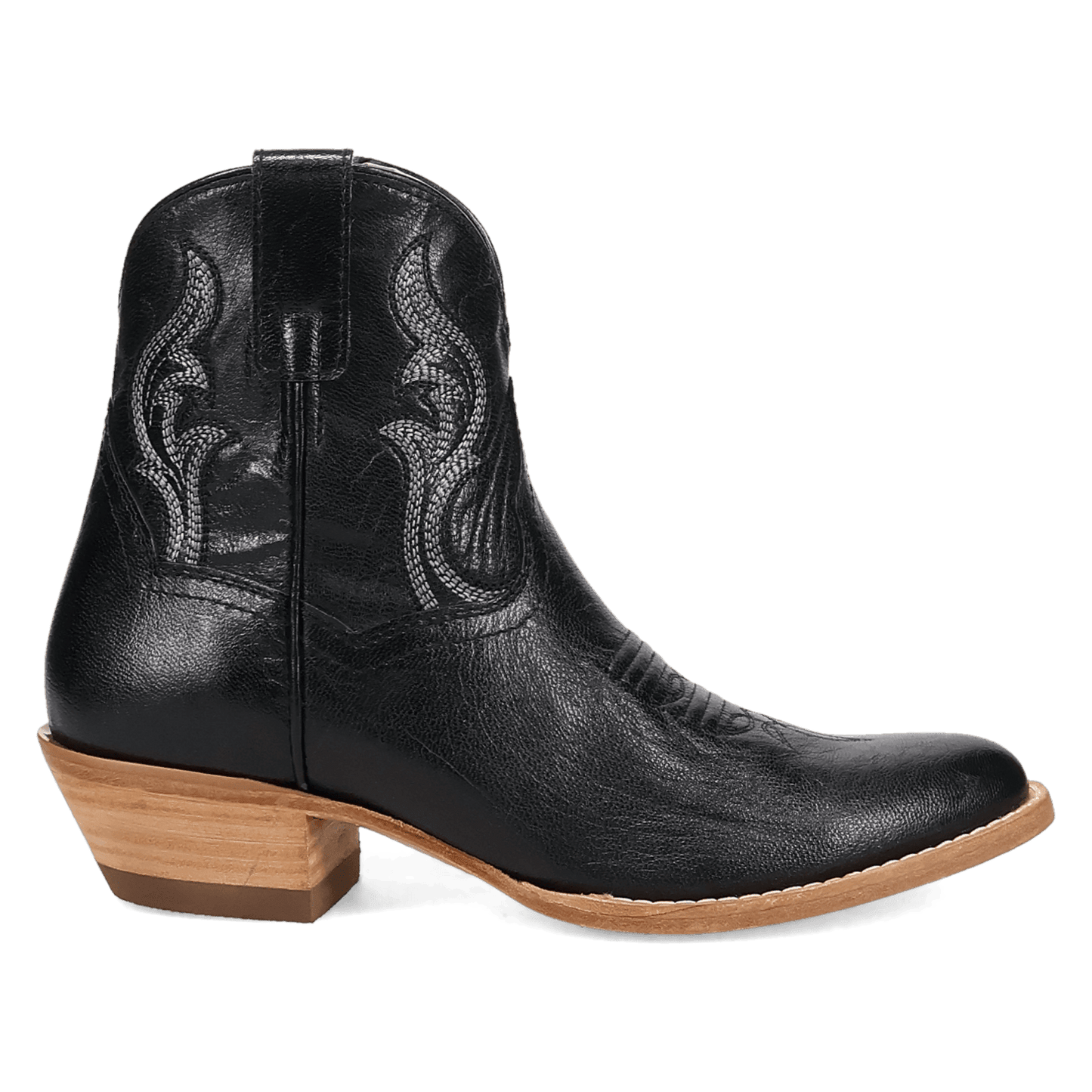 Women's Dan Post Rustic Charm Leather Bootie - Black - DP7112
