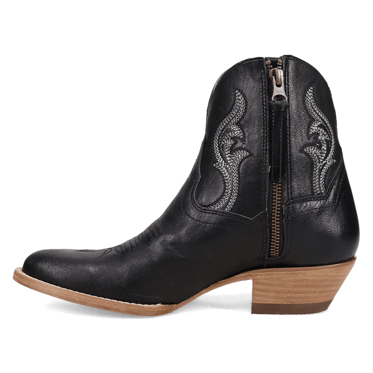 Women's Dan Post Rustic Charm Leather Bootie - Black - DP7112