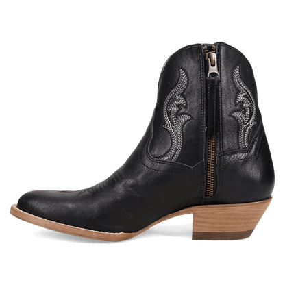 Women's Dan Post Rustic Charm Leather Bootie - Black - DP7112