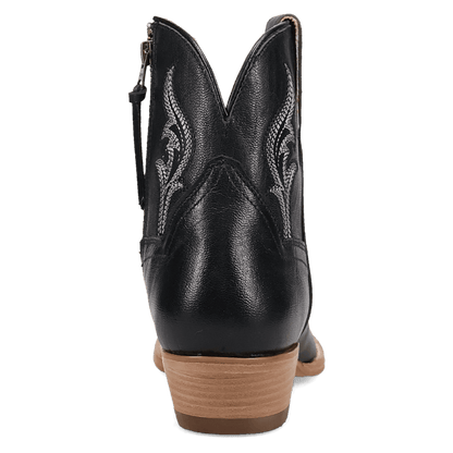 Women's Dan Post Rustic Charm Leather Bootie - Black - DP7112