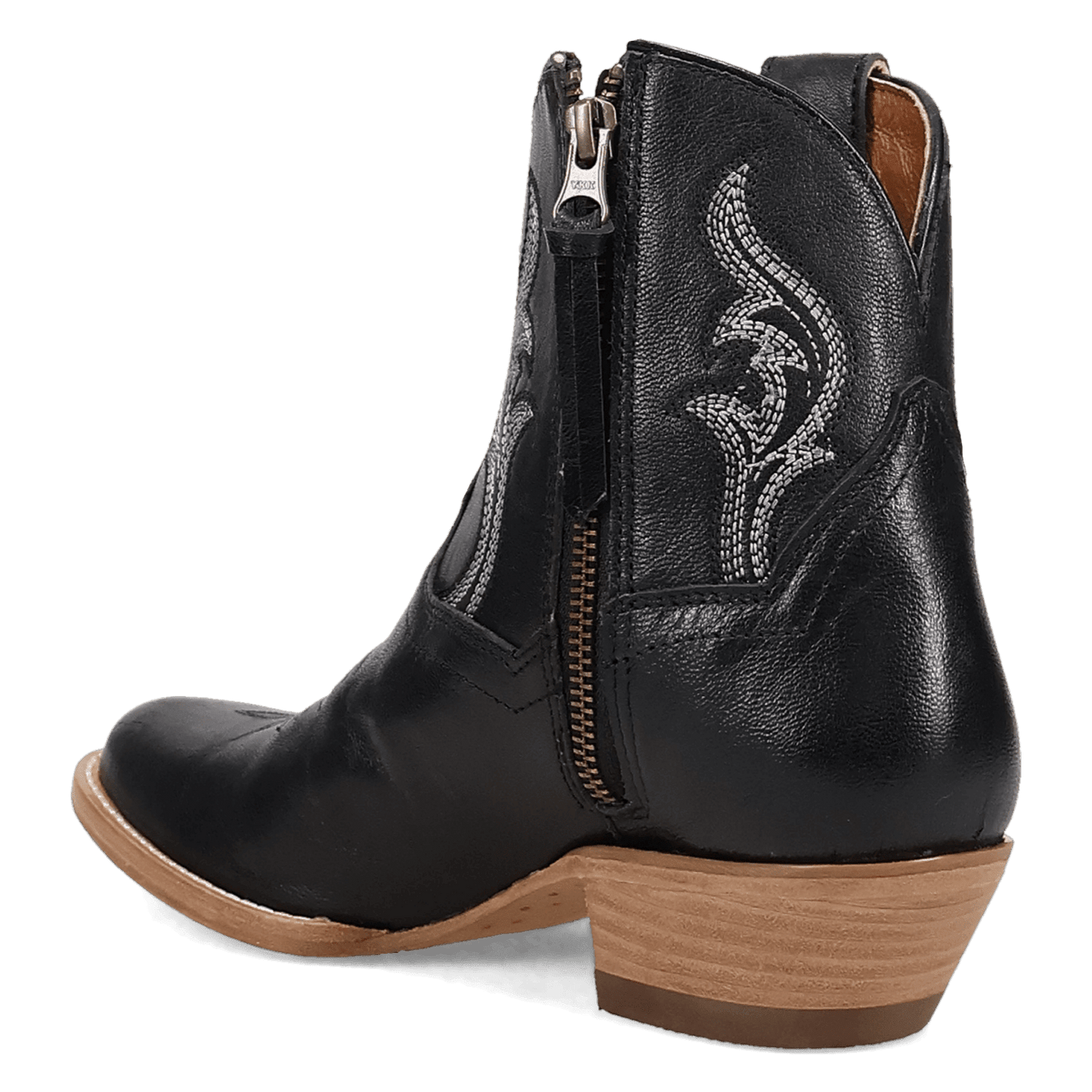 Women's Dan Post Rustic Charm Leather Bootie - Black - DP7112