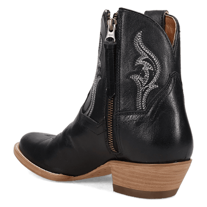 Women's Dan Post Rustic Charm Leather Bootie - Black - DP7112